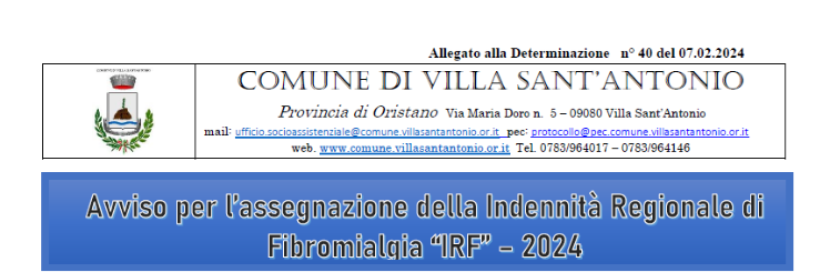 Avviso per l’assegnazione della Indennità Regionale di Fibromialgia “IRF” – 2024